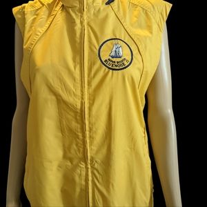 North End Yacht Windbreaker Vest Yellow Sz L